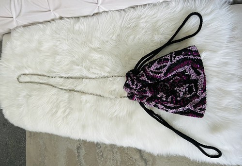 Womens pink and - black, sequin