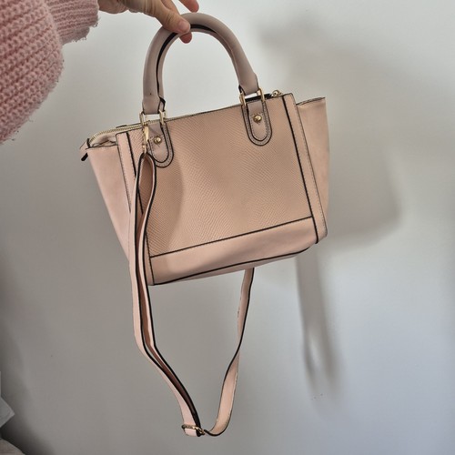Pink faux leather - , bag