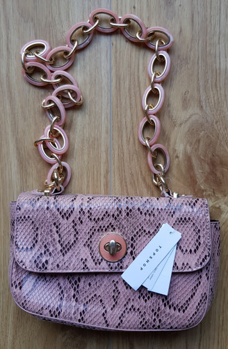 Topshop faux snake skin pink - topshop,