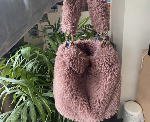 Topshop dusty pink faux - dusty, fur