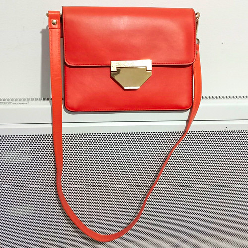 Topshop coral real leather - coral,